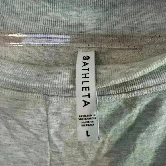 Athleta Studio Barre dress. Grey/ white. Large. Gently used. - Picture 2 of 5